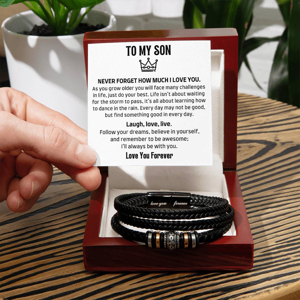 | TO MY SON | LOVE YOU FOREVER BRACELET |