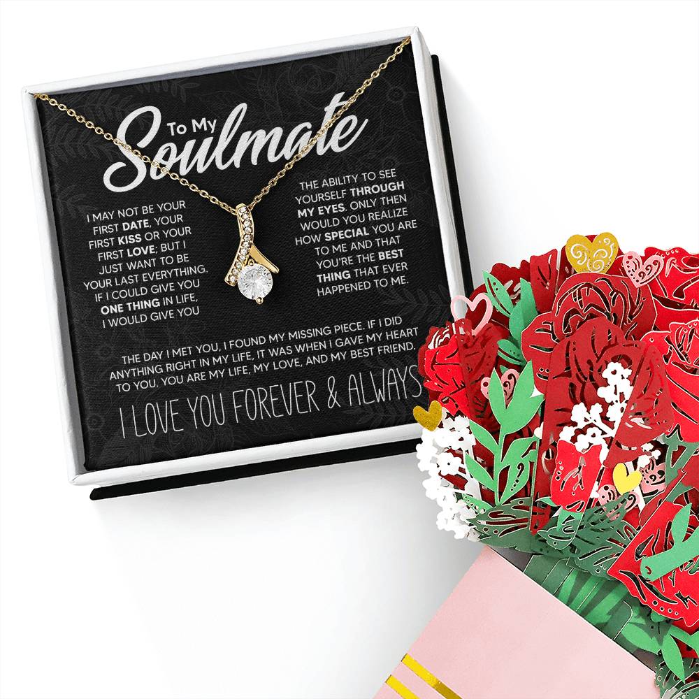 Alluring Beauty Necklace and Sweetest Devotion Bouquet - To My Soulmate