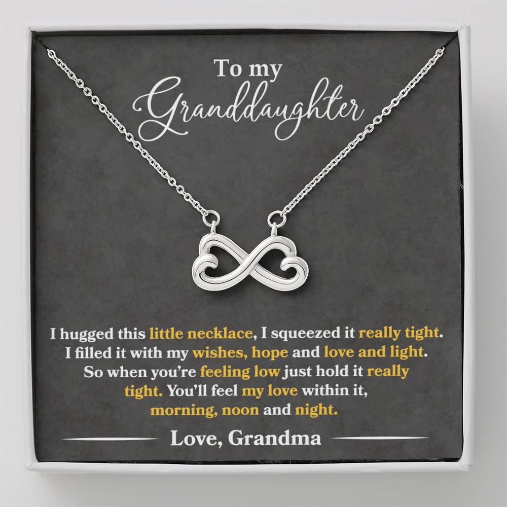 Granddaughter - I Hugged This Little Necklace