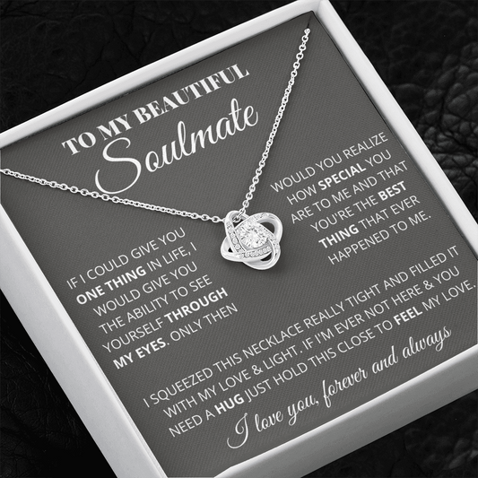 Soulmate - My Life - My Everything - Love Knot Necklace