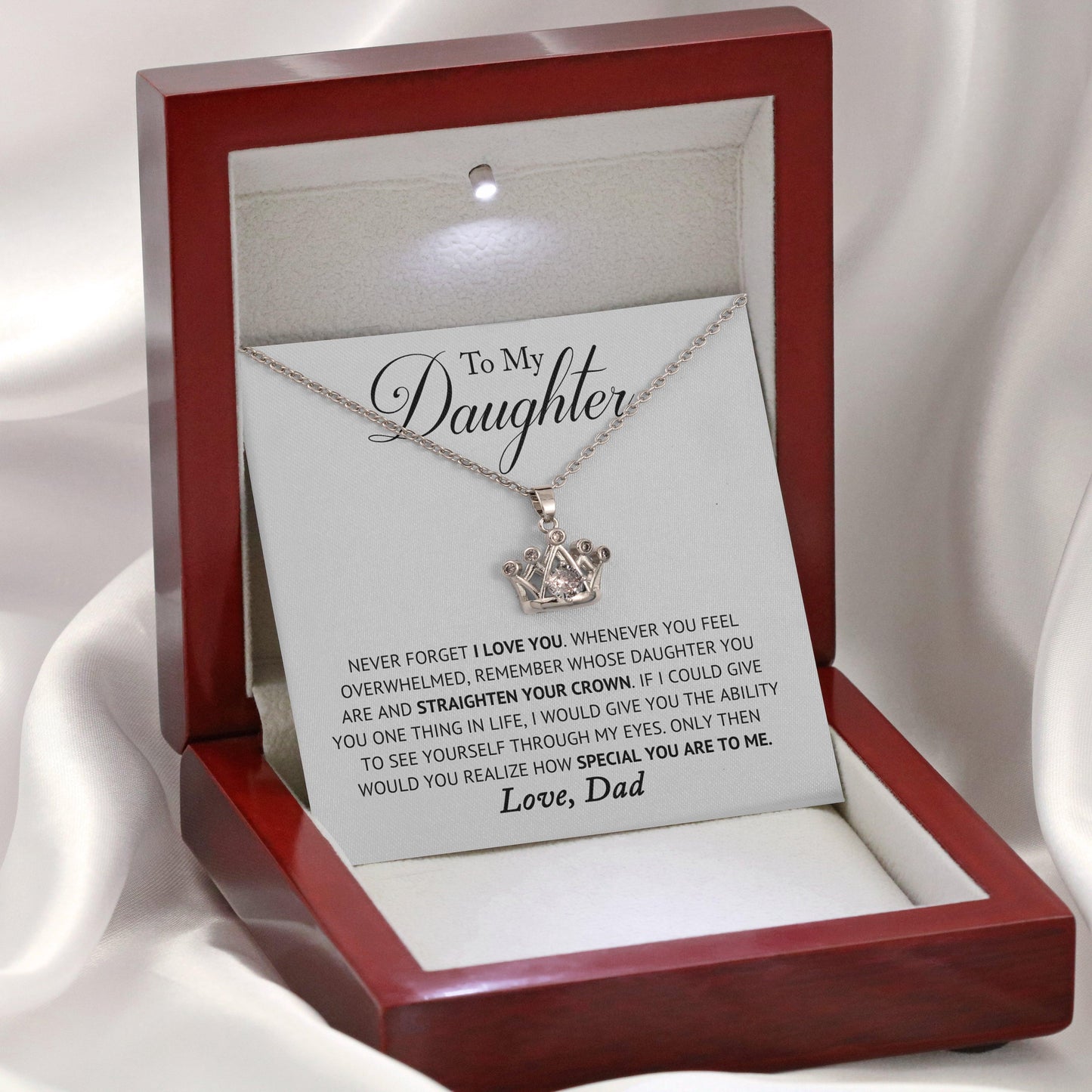 Jewelry gifts Daughter - Never Forget - Crown Necklace - Belesmé - Memorable Jewelry Gifts