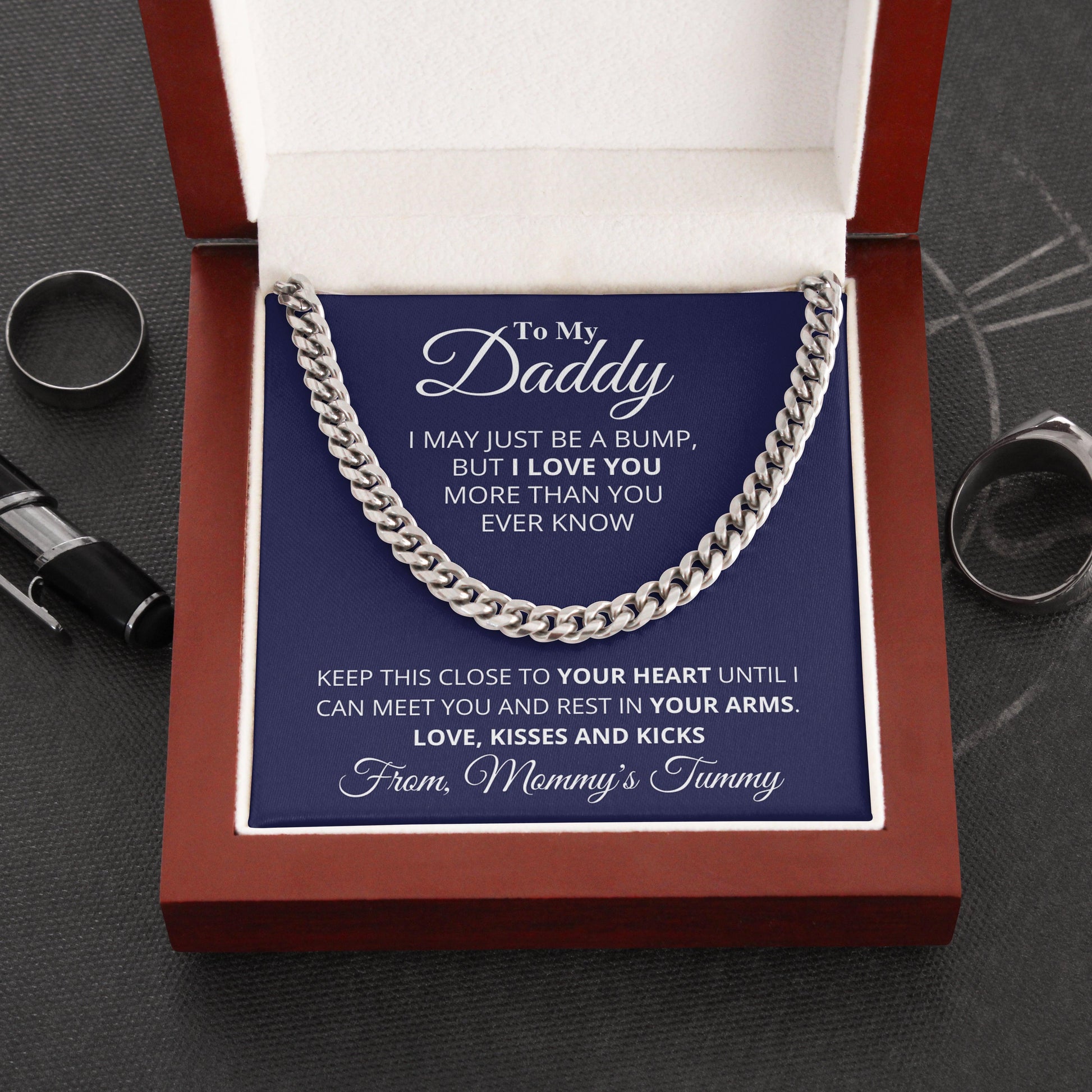 Jewelry gifts Daddy - Your Heart - Cuban Link Chain - Belesmé - Memorable Jewelry Gifts 