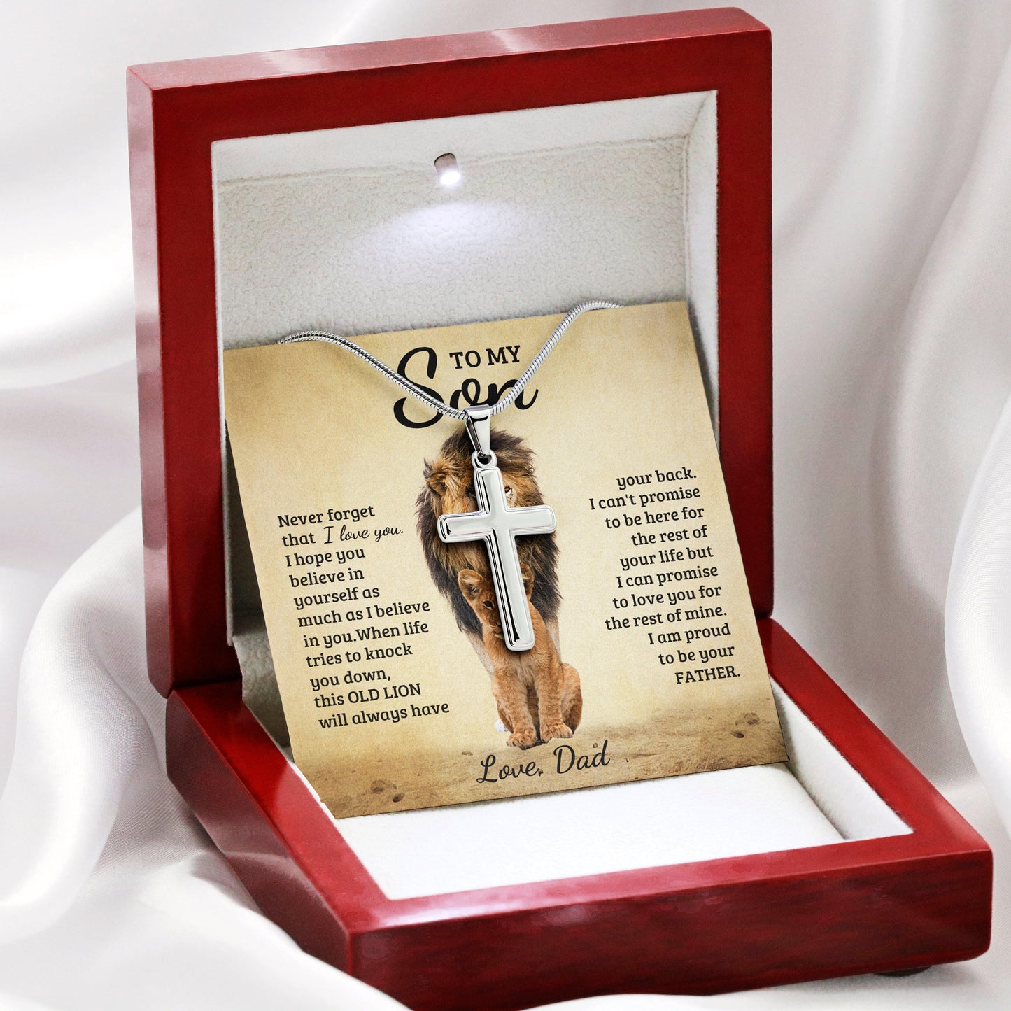 Jewelry gifts Son - Always Proud Of You - Cross Gift Necklase - Belesmé - Memorable Jewelry Gifts