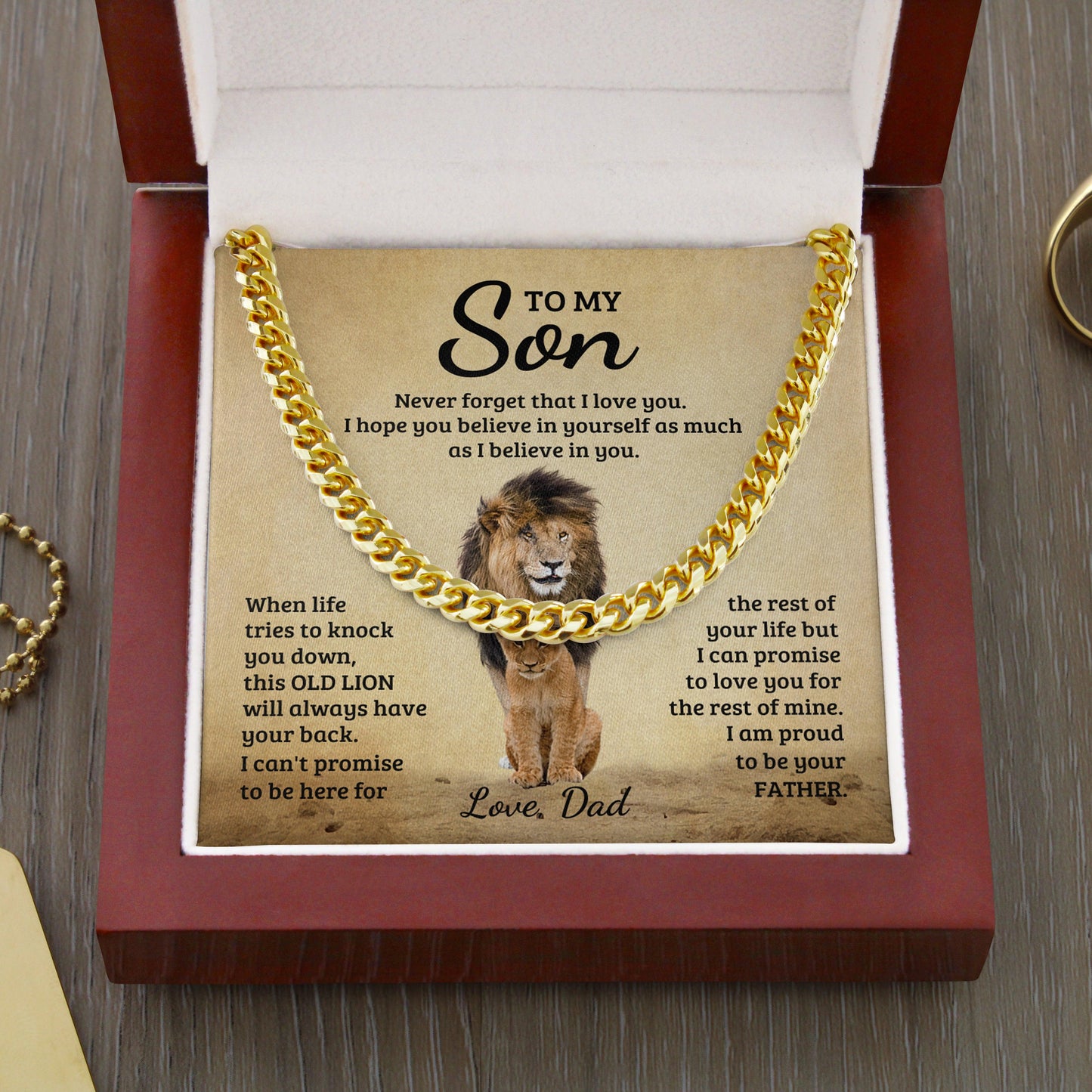 Jewelry gifts Son - Promise - Cuban Link Chain - Belesmé - Memorable Jewelry Gifts 