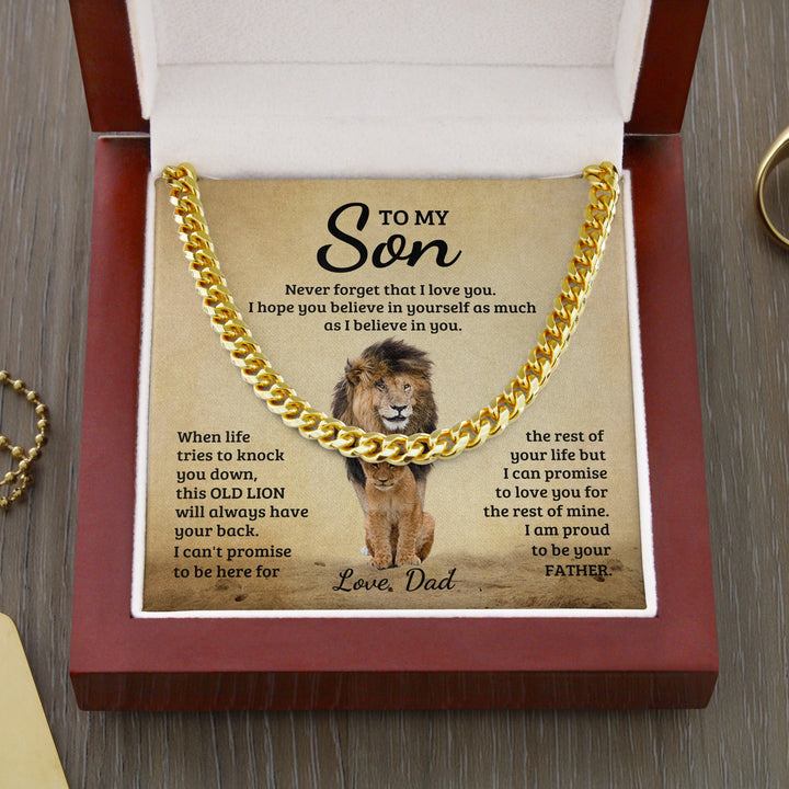 Jewelry gifts Son - Promise - Cuban Link Chain - Belesmé - Memorable Jewelry Gifts 