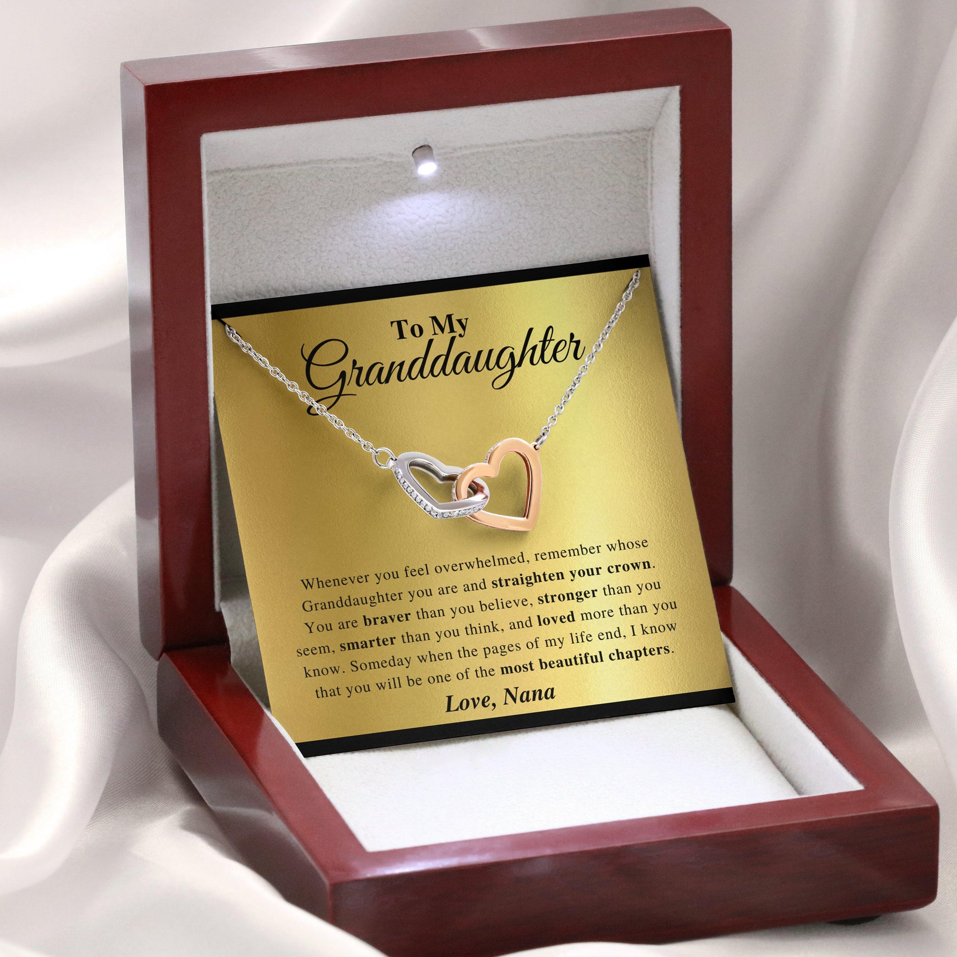 Jewelry gifts Granddaughter - Believe In You - Interlocking Hearts Necklace - Belesmé - Memorable Jewelry Gifts