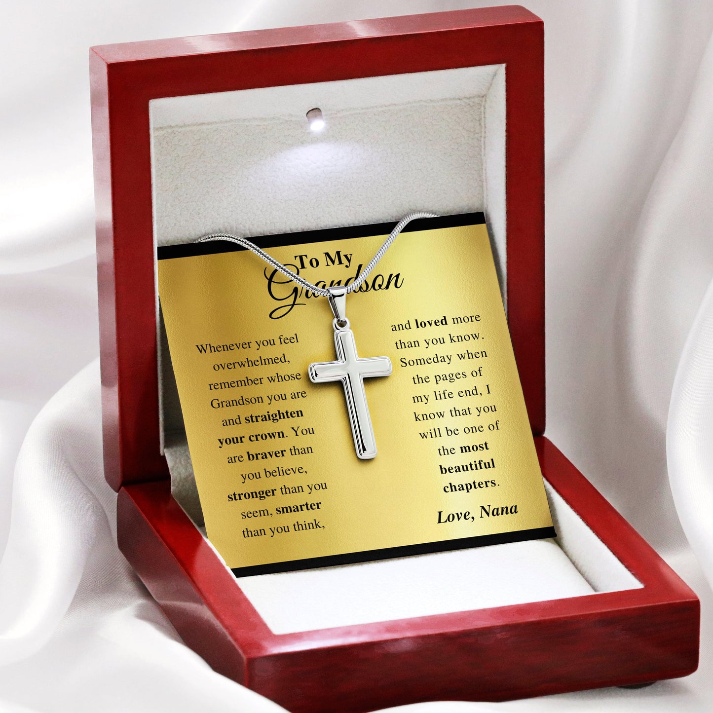 Jewelry gifts Grandson - Everyday - Cross Gift Necklase - Belesmé - Memorable Jewelry Gifts