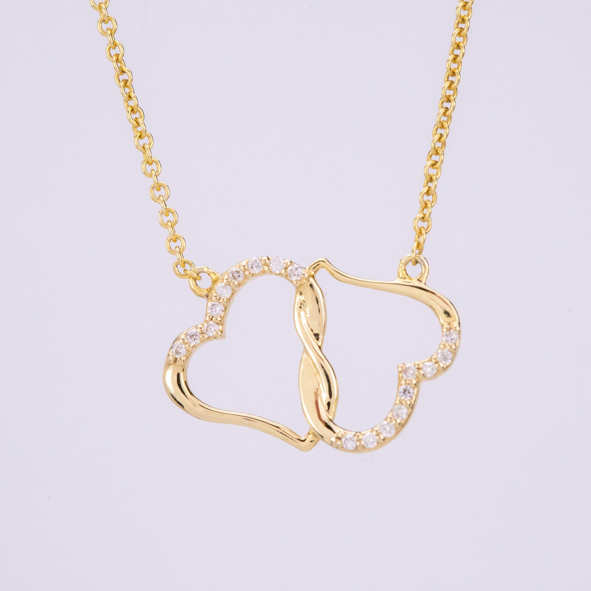 Jewelry gifts (Future Wife) Last Everything - Solid Gold with Diamonds Necklace - Belesmé - Memorable Jewelry Gifts