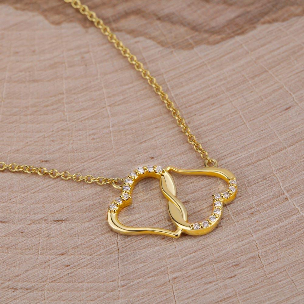 Jewelry gifts (Wife) Last Everything - Solid Gold with Diamonds Necklace - Belesmé - Memorable Jewelry Gifts 