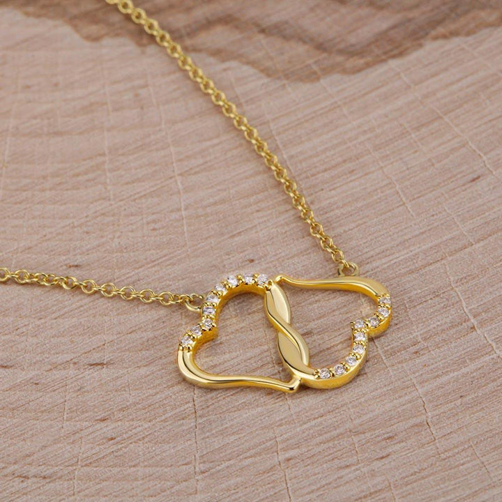 Jewelry gifts (Future Wife) - Everlasting Love - Solid Gold with Diamonds Necklace - Belesmé - Memorable Jewelry Gifts