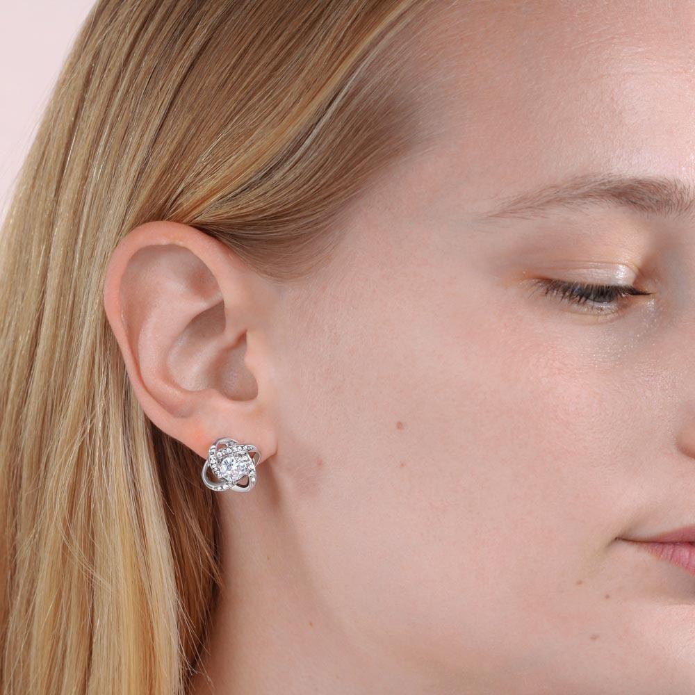 Jewelry gifts Love Knot Stud Earrings - Belesmé - Memorable Jewelry Gifts 