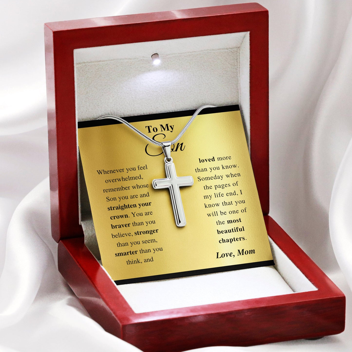 Jewelry gifts Son - My Life - Cross Gift Necklase - Belesmé - Memorable Jewelry Gifts