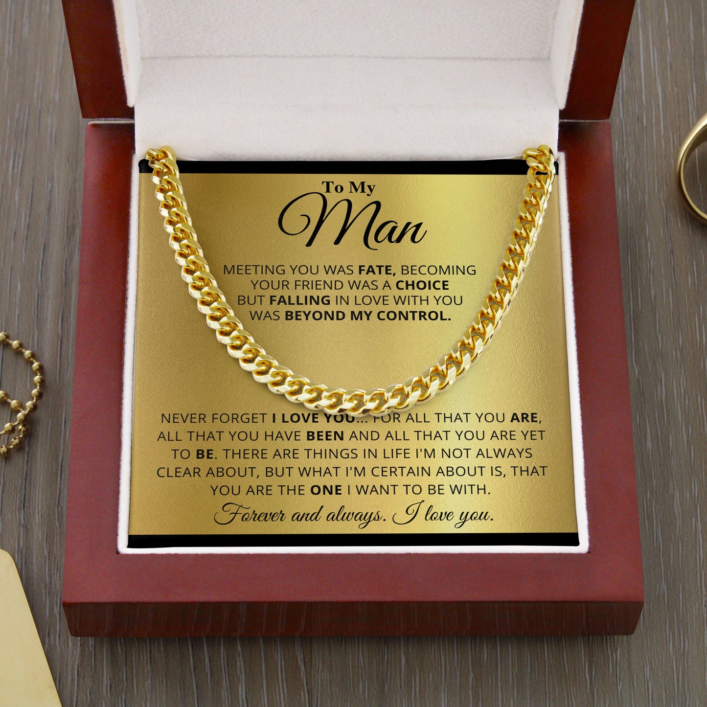 Jewelry gifts My Man - Fate - Cuban Link Chain - Belesmé - Memorable Jewelry Gifts 