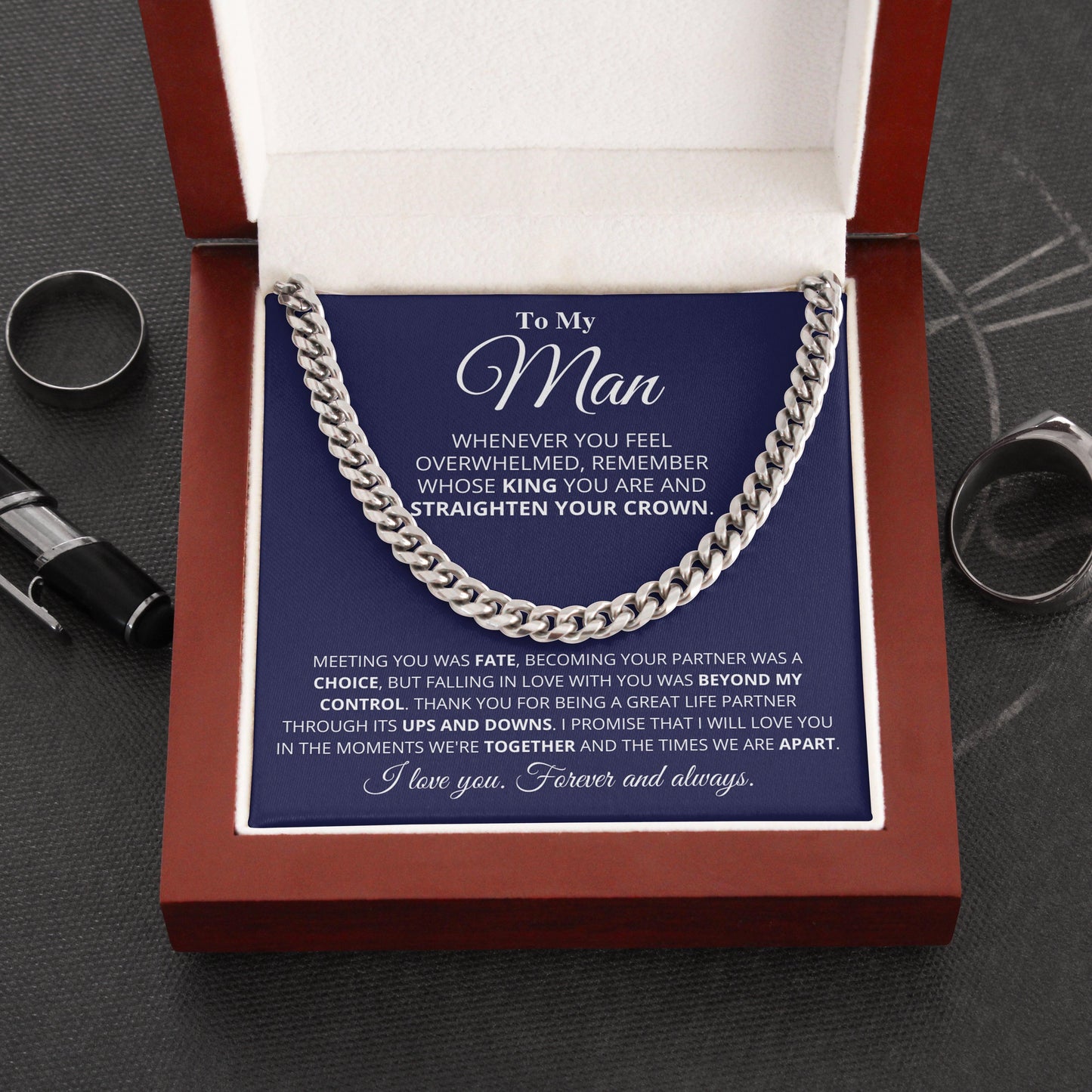 Jewelry gifts My Man - My Choice - Cuban Link Chain - Belesmé - Memorable Jewelry Gifts 