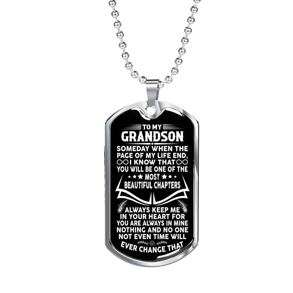 Jewelry gifts Grandson - Beautiful Chapters - Military Necklace - Belesmé - Memorable Jewelry Gifts 