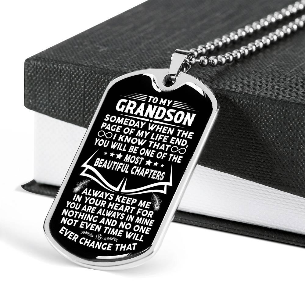 Jewelry gifts Grandson - Beautiful Chapters - Military Necklace - Belesmé - Memorable Jewelry Gifts 