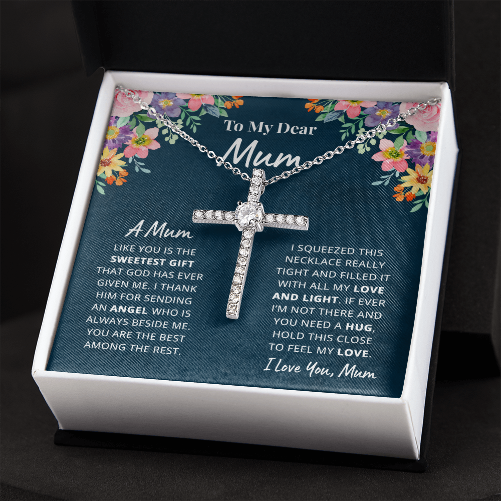 Mother - Mum - Dearest Gift - Cross Necklace