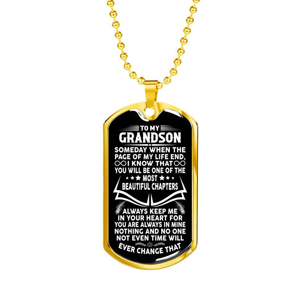 Jewelry gifts Grandson - Beautiful Chapters - Military Necklace - Belesmé - Memorable Jewelry Gifts 