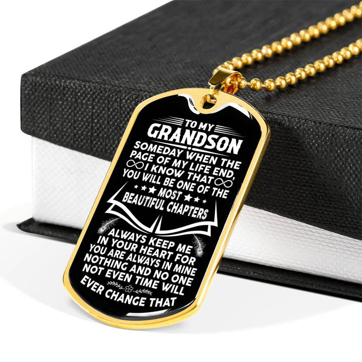 Jewelry gifts Grandson - Beautiful Chapters - Military Necklace - Belesmé - Memorable Jewelry Gifts 