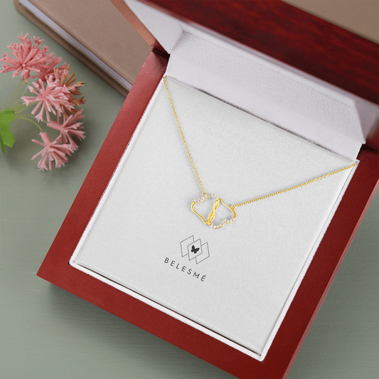 Solid Gold with Diamonds Necklace