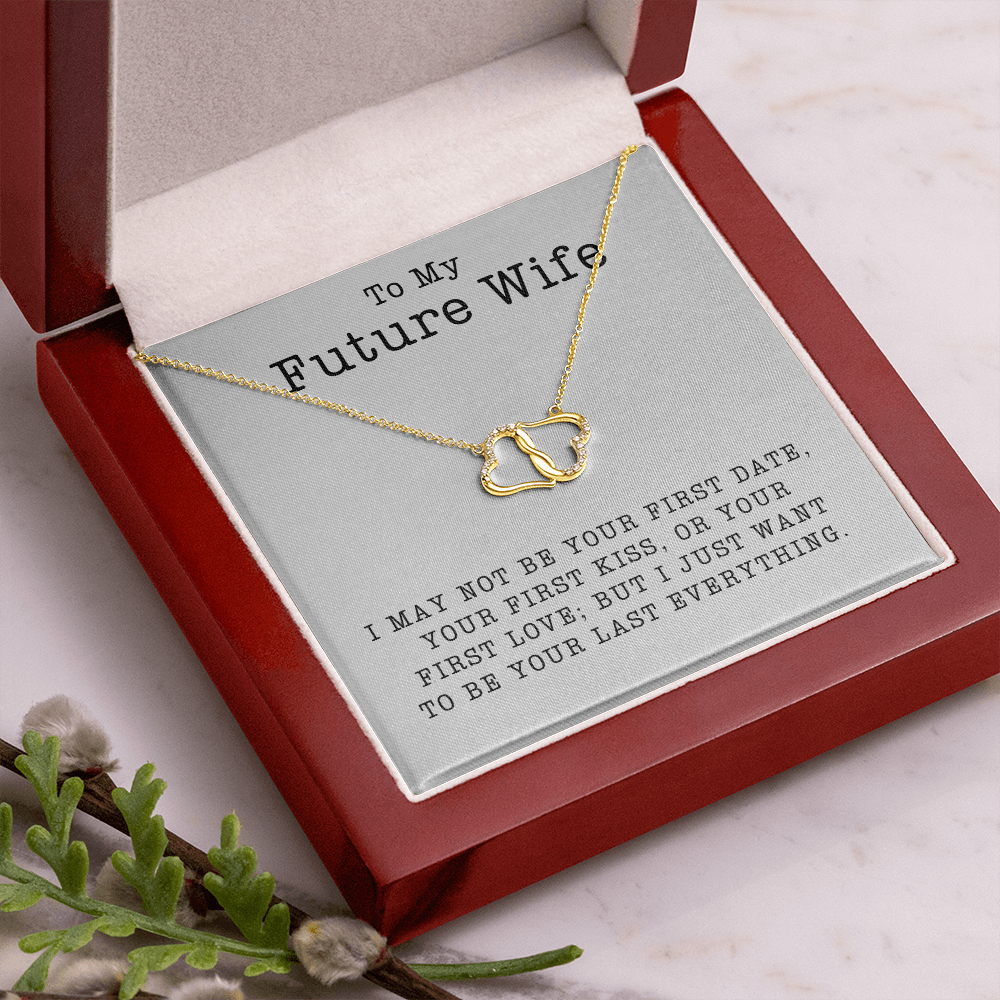 (Future Wife) - Everlasting Love - Solid Gold with Diamonds Necklace