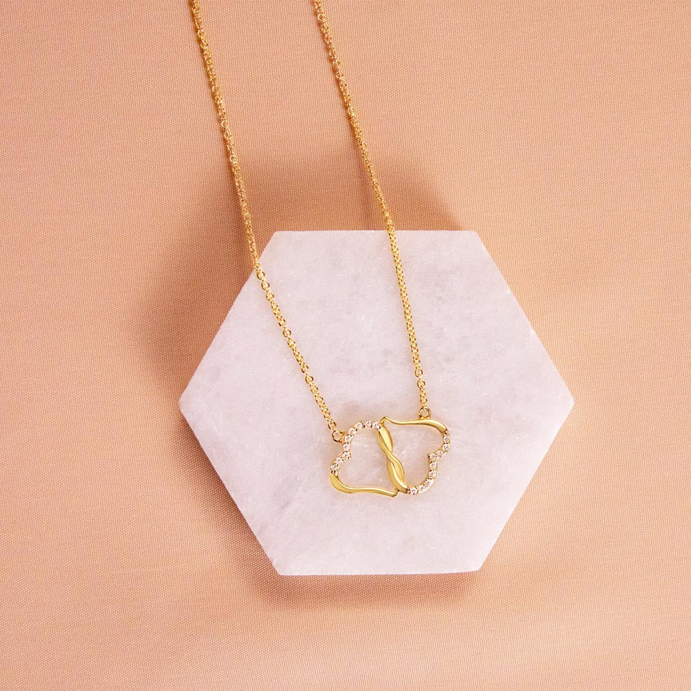 (Daughter) Proud - Solid Gold with Diamonds Necklace