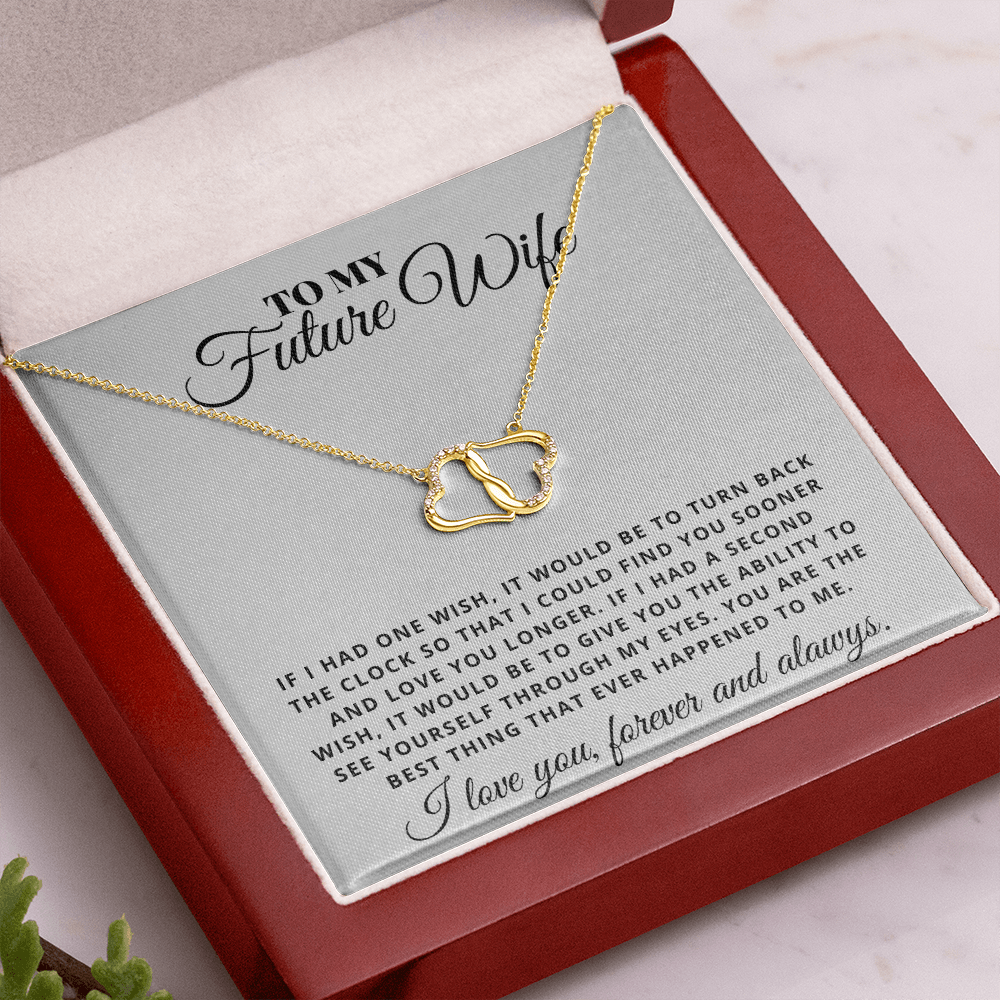 (Future Wife) One Wish - Solid Gold with Diamonds Necklace