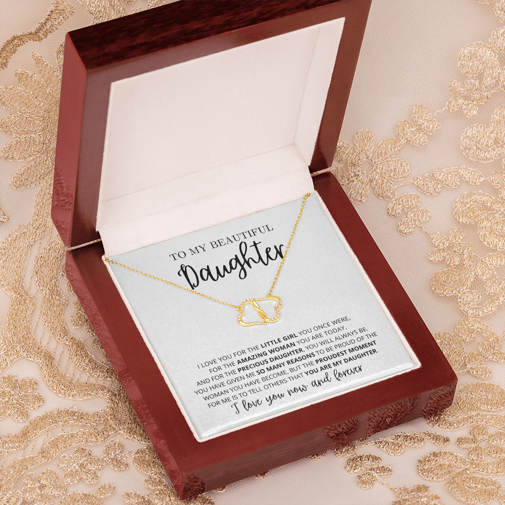 (Daughter) Proudest Moment - Solid Gold with Diamonds Necklace