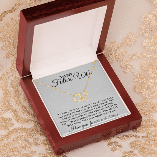 (Future Wife) One Wish - Solid Gold with Diamonds Necklace