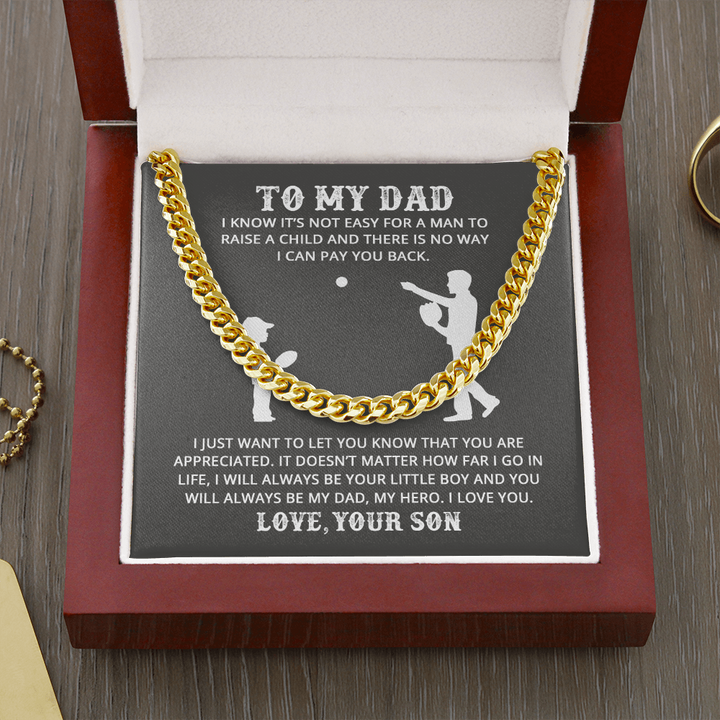 Dad - My Support - Cuban Link Chain