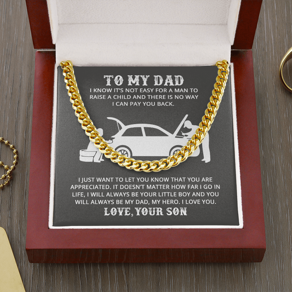 Dad - Together Stronger - Cuban Link Chain