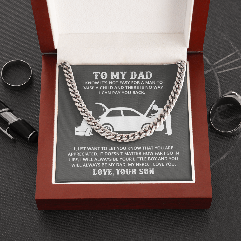 Dad - Together Stronger - Cuban Link Chain