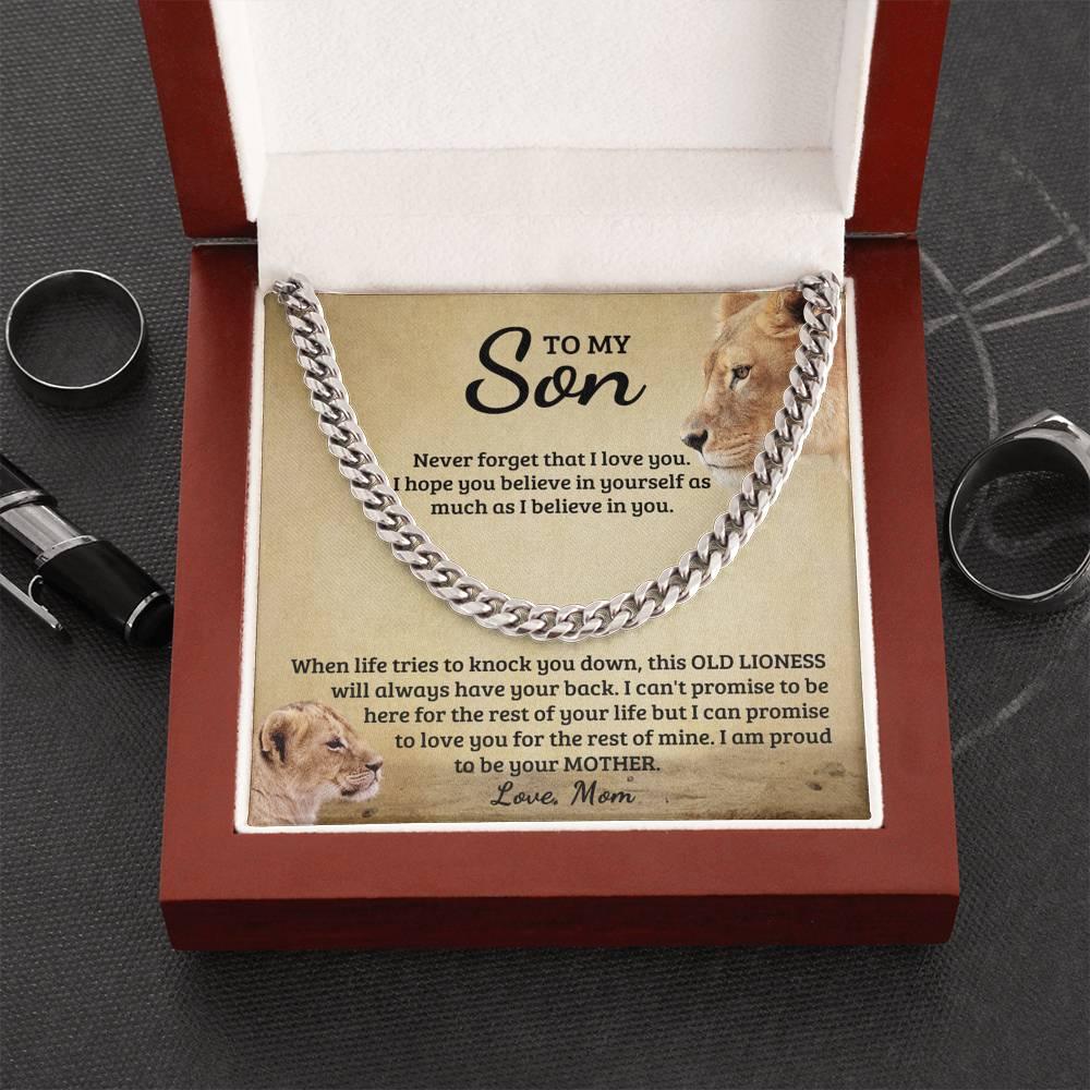 Jewelry gifts Son - Watch You - Cuban Link Chain - Belesmé - Memorable Jewelry Gifts 