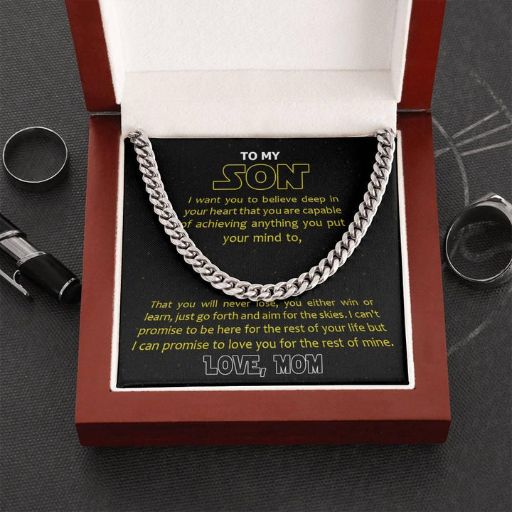 Jewelry gifts Son - Sky Limit - Cuban Link Chain - Belesmé - Memorable Jewelry Gifts 