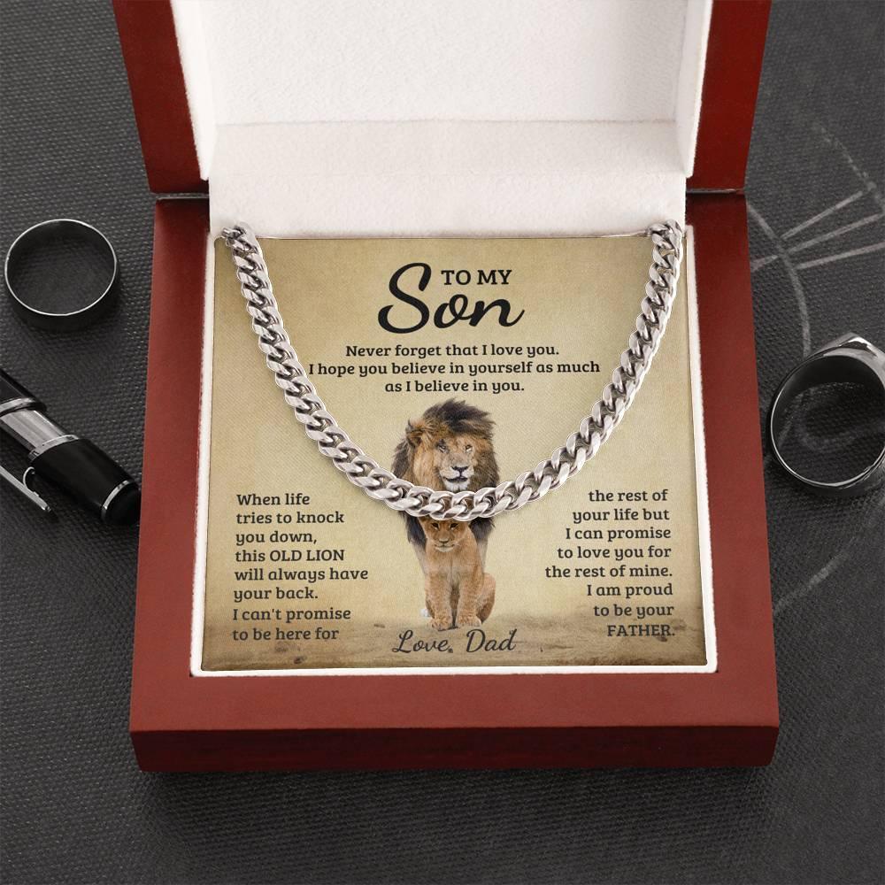 Jewelry gifts Son - Promise - Cuban Link Chain - Belesmé - Memorable Jewelry Gifts 