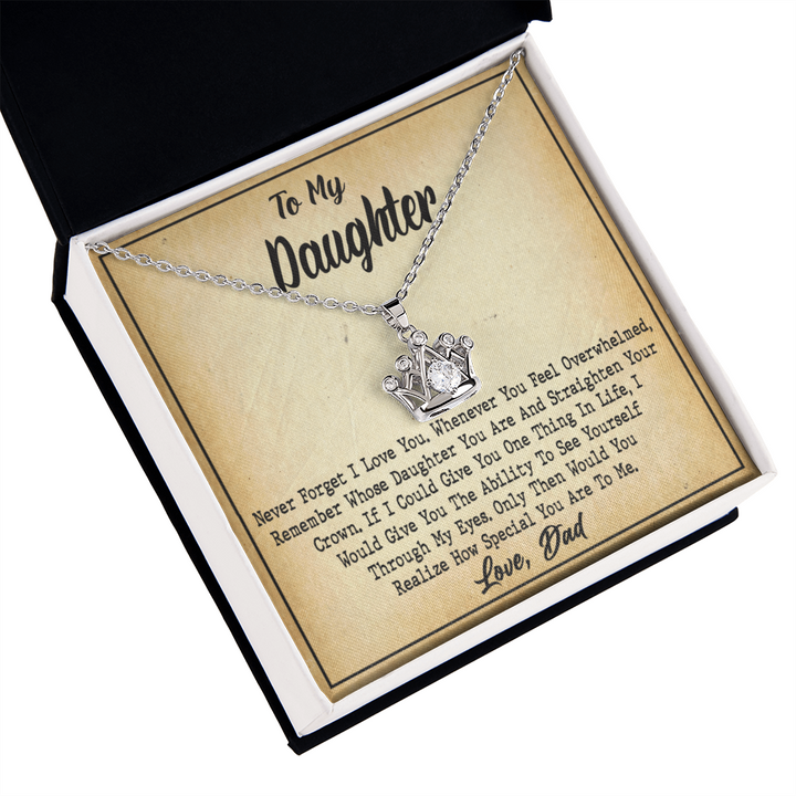 Daughter - Beautiful Eyes - Crown Necklace