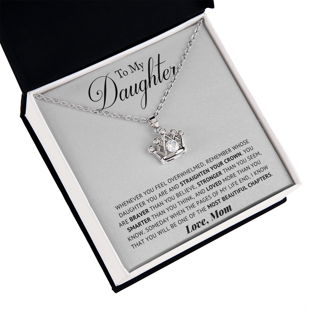 Daughter - Remember - Crown Necklace