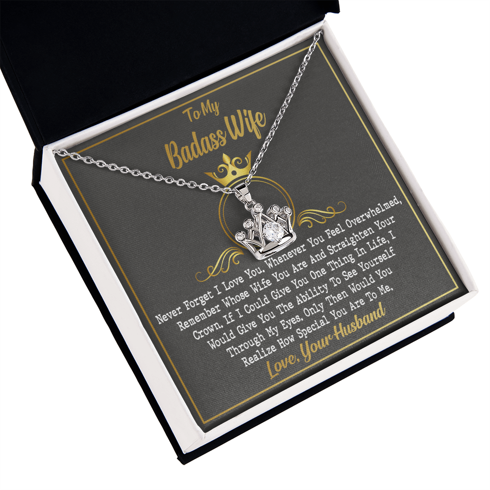 Wife - My Badass Wife - Crown Necklace