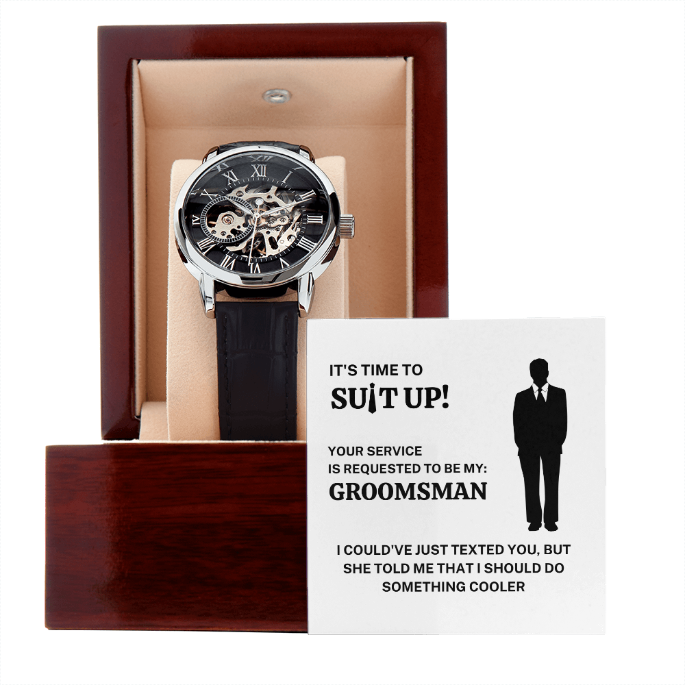 Groomsman - Suit Up - Open Watch