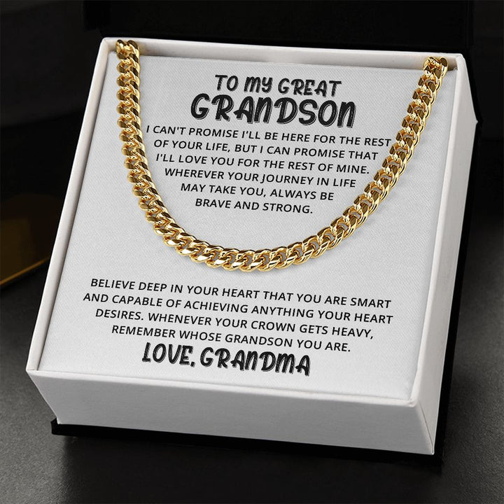 Grandson - Believe Deep in your Heart - Cuban Link Chain