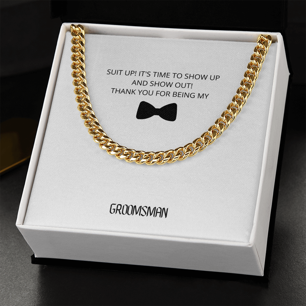 Groomsman - Part of a Family  - Cuban Link Chain