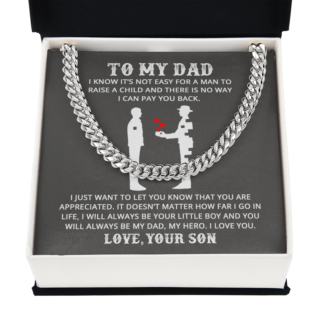 Dad - Support Of My Life - Cuban Link Chain
