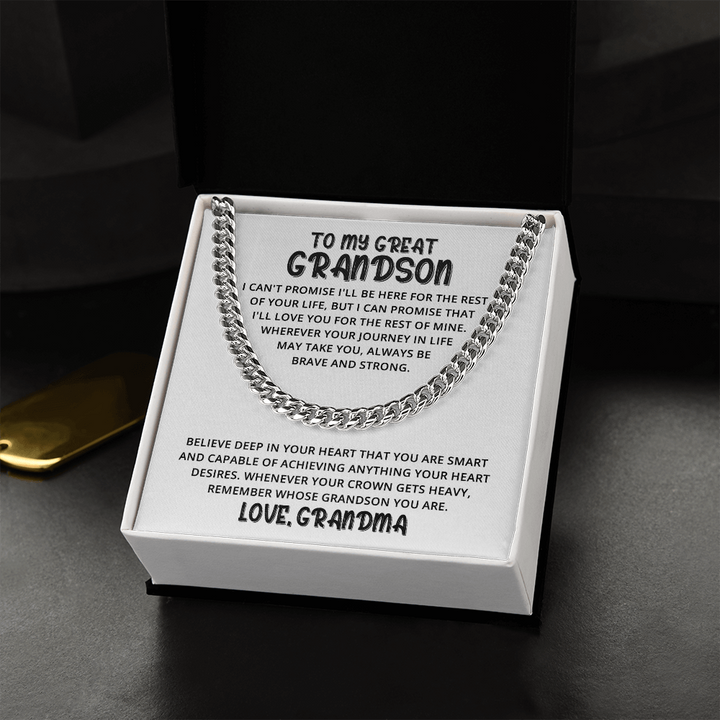 Grandson - Believe Deep in your Heart - Cuban Link Chain