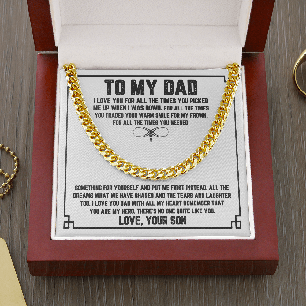 Dad - Warm Smile - Cuban Link Chain