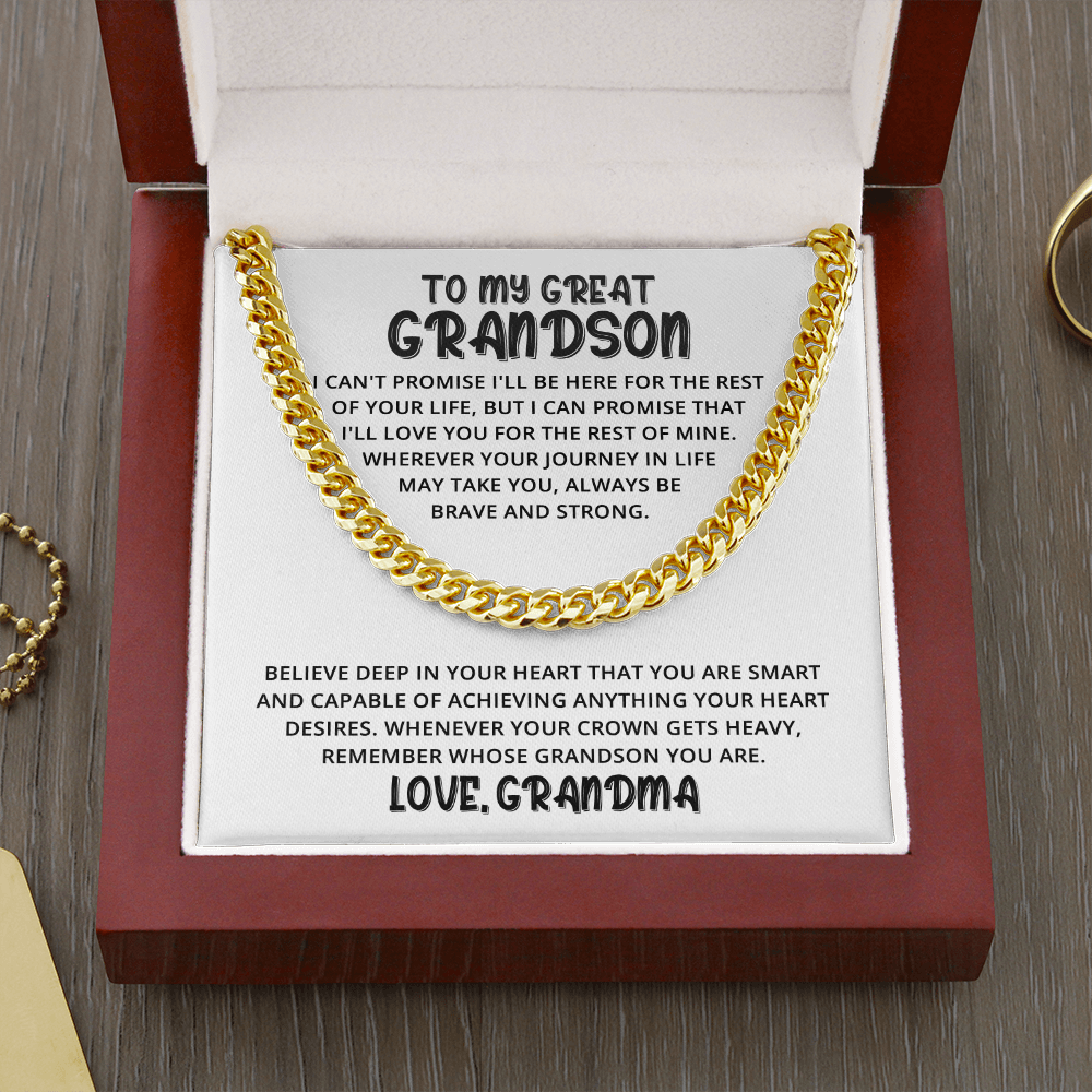 Grandson - Believe Deep in your Heart - Cuban Link Chain