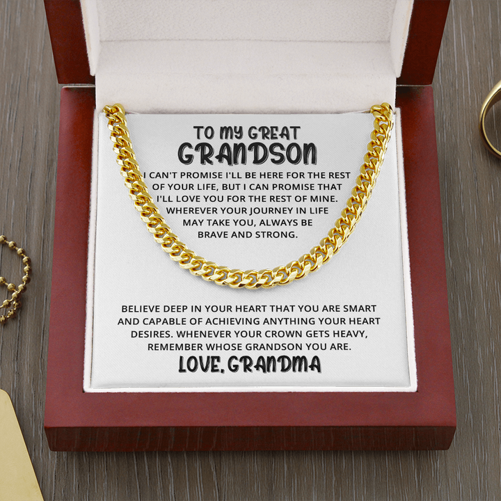 Grandson - Believe Deep in your Heart - Cuban Link Chain