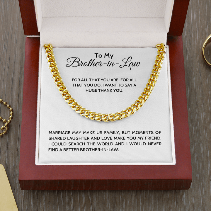 Brother In Law - Family - Cuban Link Chain
