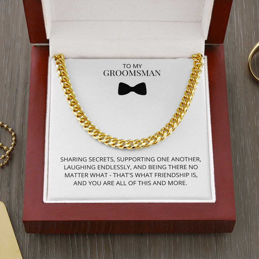Groomsman - Sharing Secrets - Cuban Link Chain