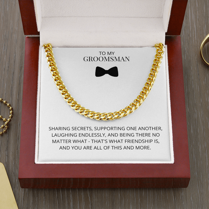 Groomsman - Sharing Secrets - Cuban Link Chain