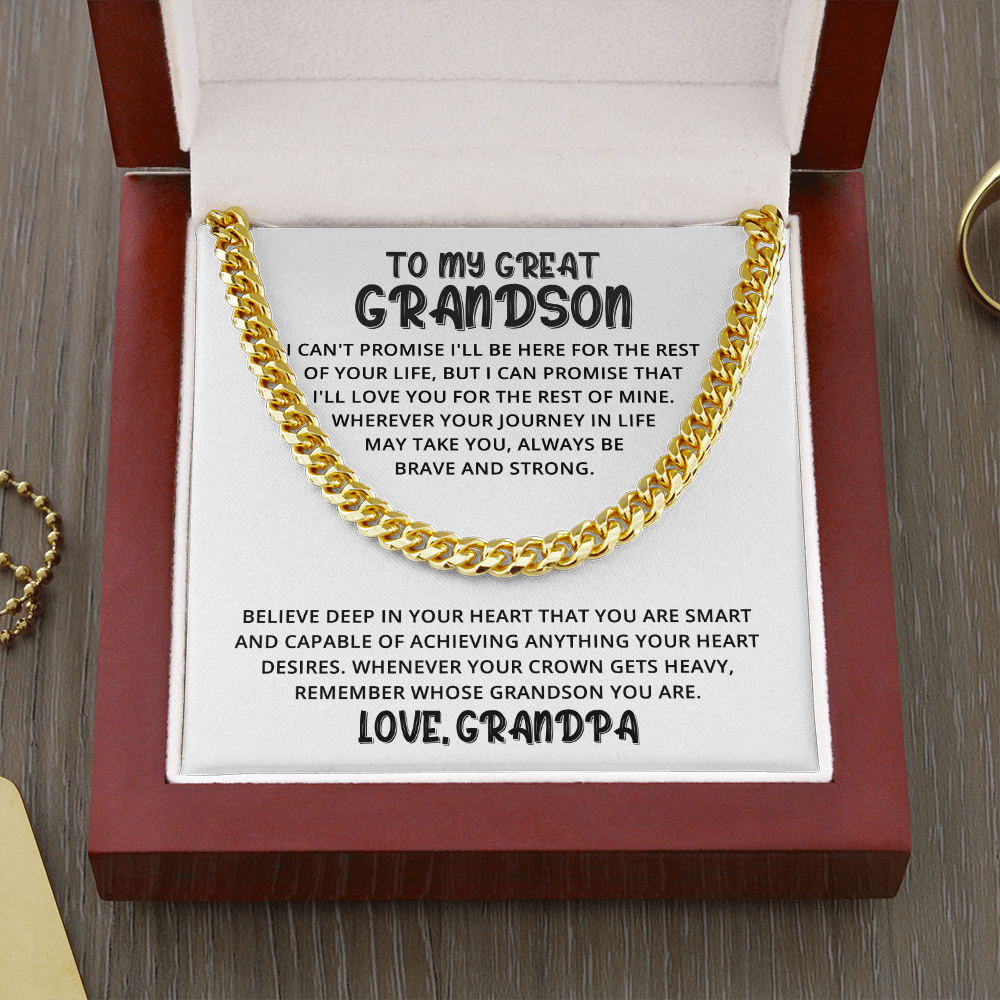 Grandson - Great Heart - Cuban Link Chain
